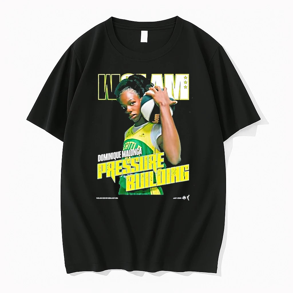 Officials Dominique Malonga Seattle Storm Wnba July 2026 Wslam Pressure Building Premium T Shirt