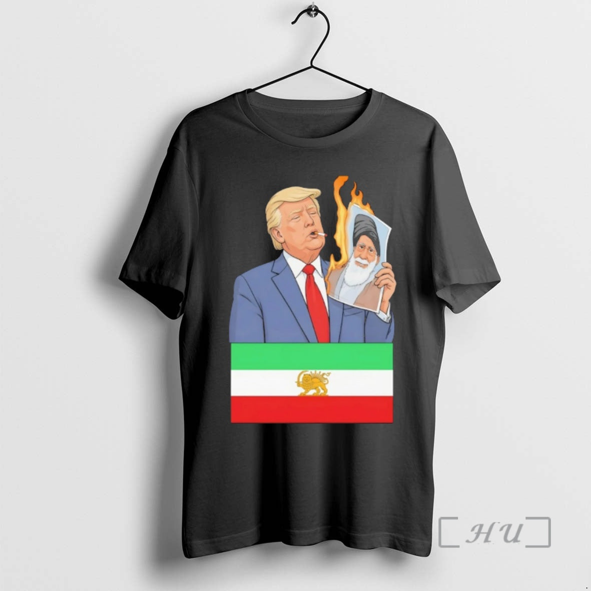 Officials Donald Trump Miga Make Iran Great Again Smokin Trump Flag Premium T Shirts Sweater