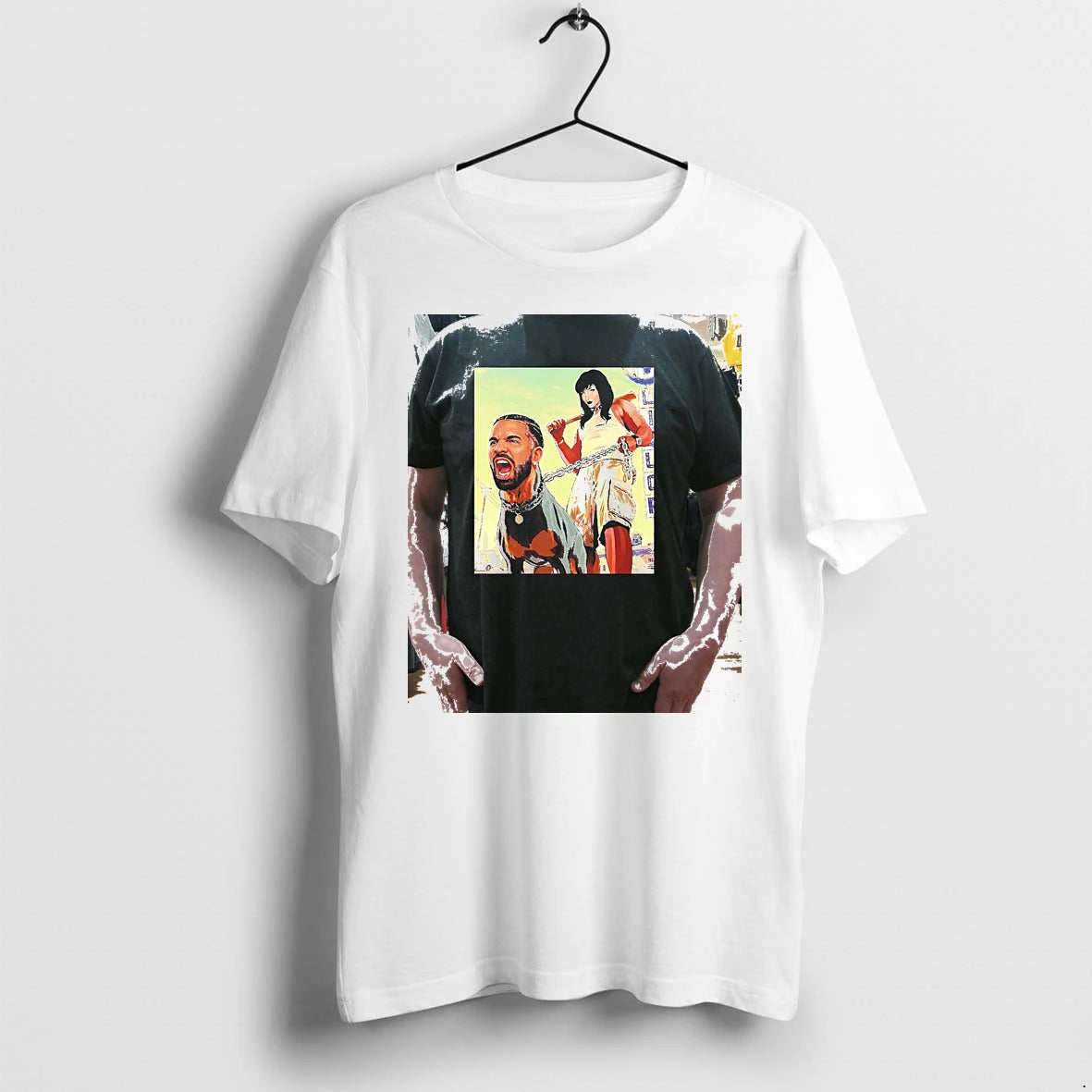 Officials Drake And Goth Girl Funny Illustration Premium T Shirt