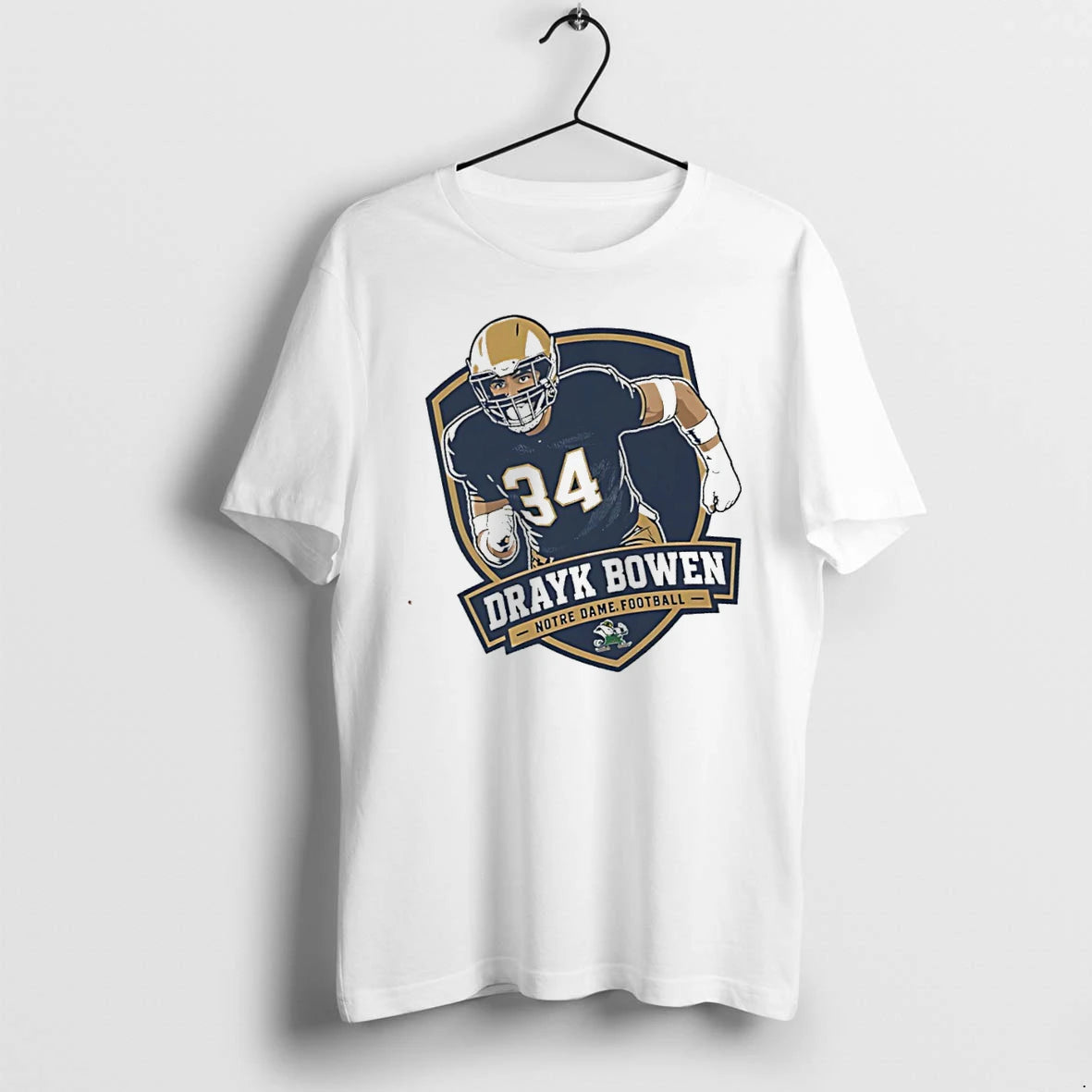 Officials Drayk Bowen Notre Dame Fighting Irish Portrait Vintage Premium T Shirt