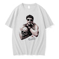Officials Eddie Guerrero Sunglasses Smoking Cigar Skull Halftone Portrait White Womens T Shirt Sweater
