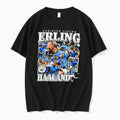 Officials Erling Haaland Manchester City Striking Viking Celebration Black T Shirt Sweater