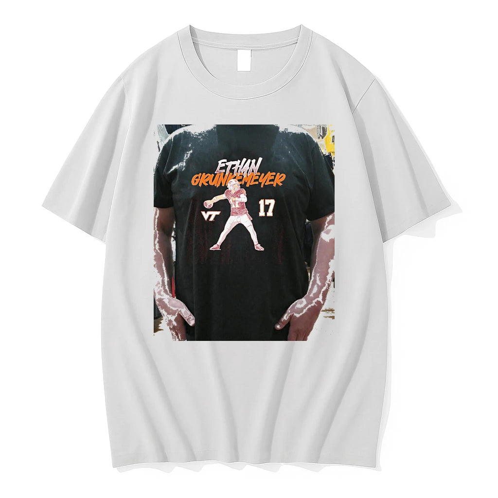 Officials Ethan Grunkemeyer Virginia Tech Football Name Number Pose Premium T Shirt