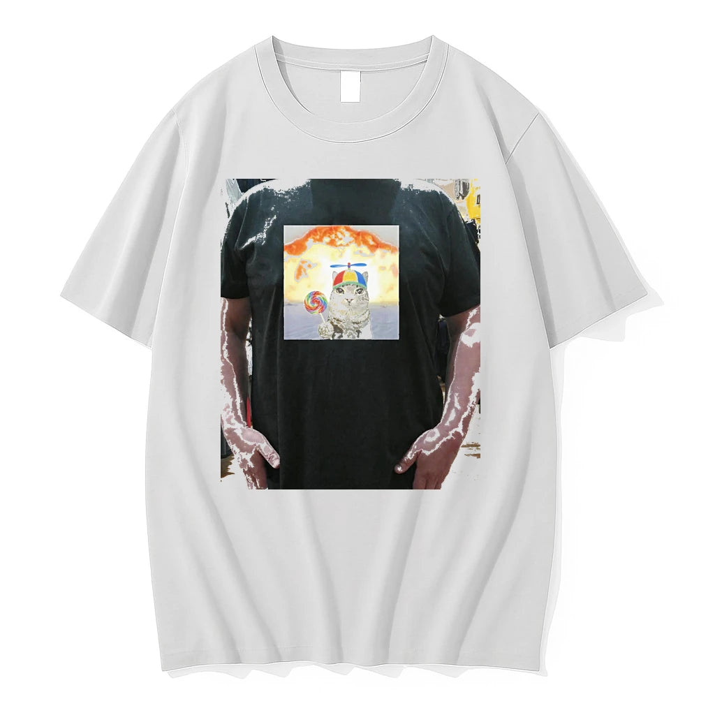 Officials Exploding Silly Kitty With Lollipop And Propeller Hat Premium T Shirt