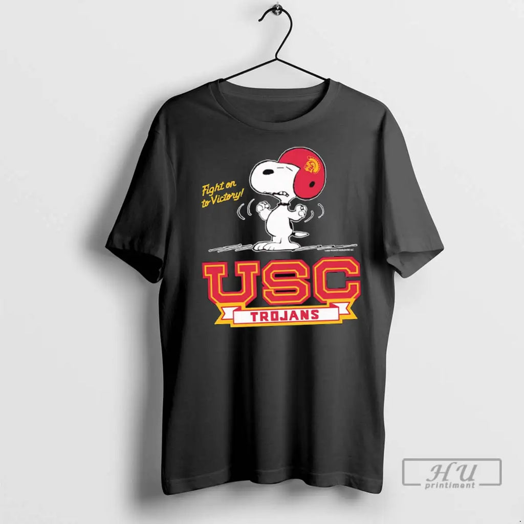 Officials Fight On To Victory Peanuts X Usc Football Trojans T Shirts