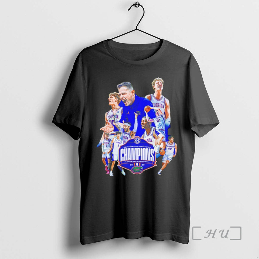 Officials Florida Gators 2026 Southeastern Conference Mens Basketball Regular Season Champions Graphic Premium T Shirts