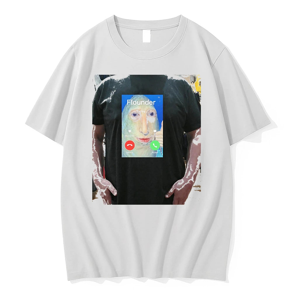 Officials Flounder Is Calling Meme Funny Phone Screen Premium T Shirt
