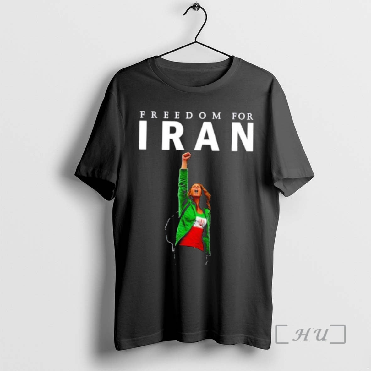 Officials Freedom For Iran Protest Woman With Raised Fist
