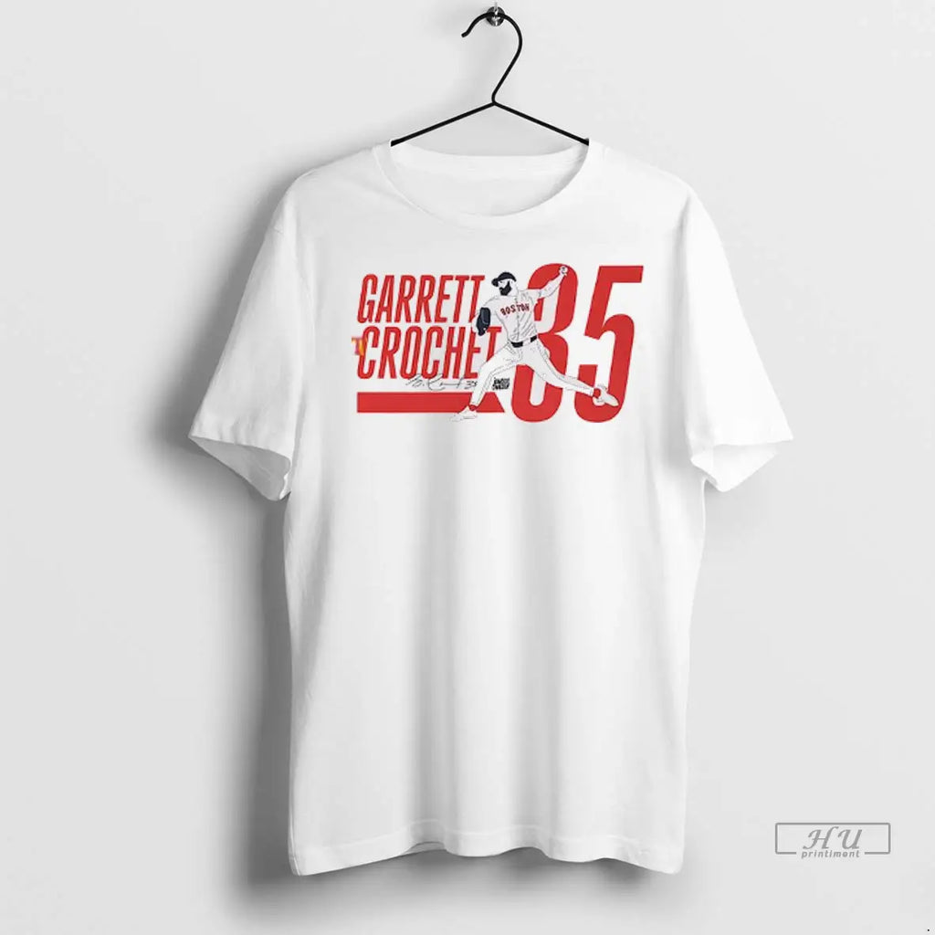 Officials Garrett Crochet 35 Boston Signature T Shirts