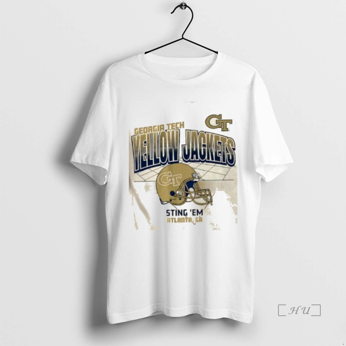 Officials Georgia Tech Football Helmet Grid T Shirt Sweater
