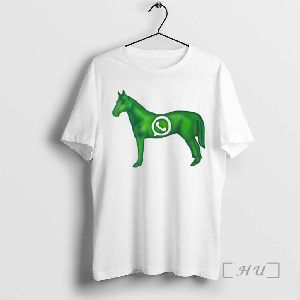 Officials Green Horse Calling Shape Whatsapp Logo