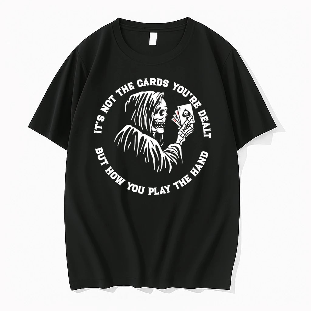 Officials Grim Reaper Playing Cards How You Play The Hand Black T Shirt Sweater