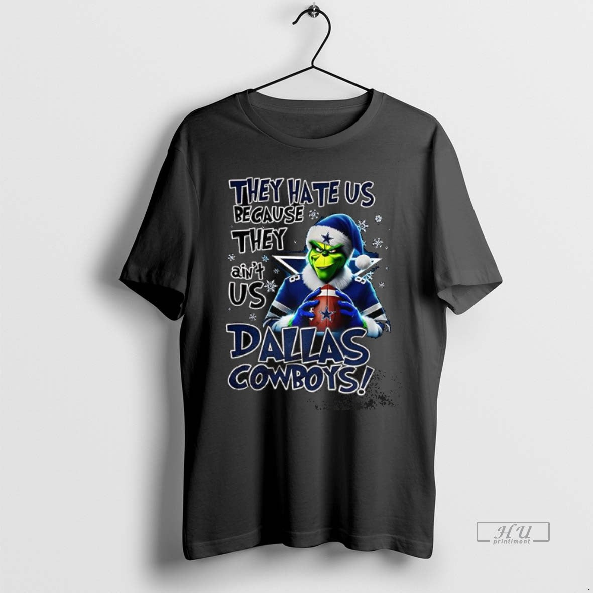 Officials Grinch They Hate Us Because They Aint Us Dallas Cowboys Christmas Tee Shirt Sweater