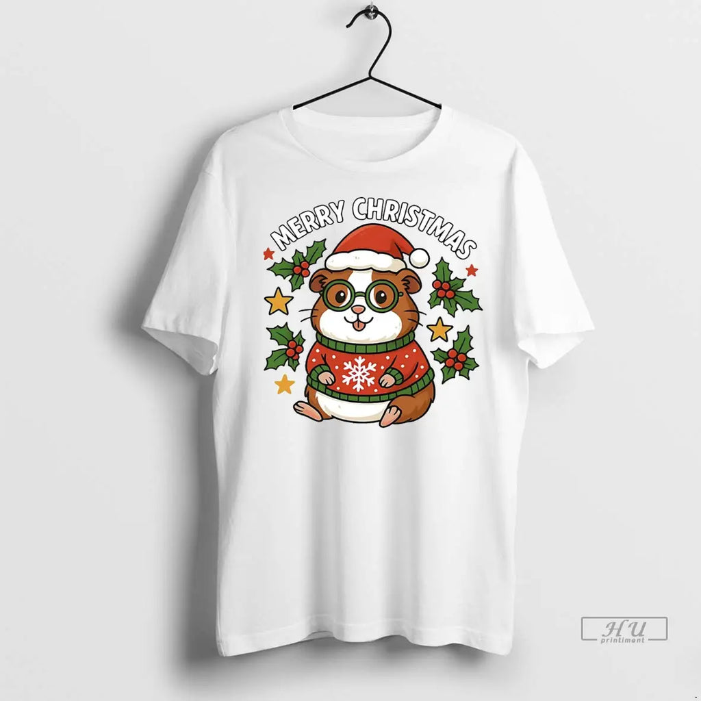 Officials Guinea Pig Santa Merry Christmas T Shirts