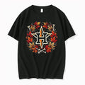 Officials Houston Astros Maple Leaves Skull Crossed Bats Baseballs Halloween Black Mens
