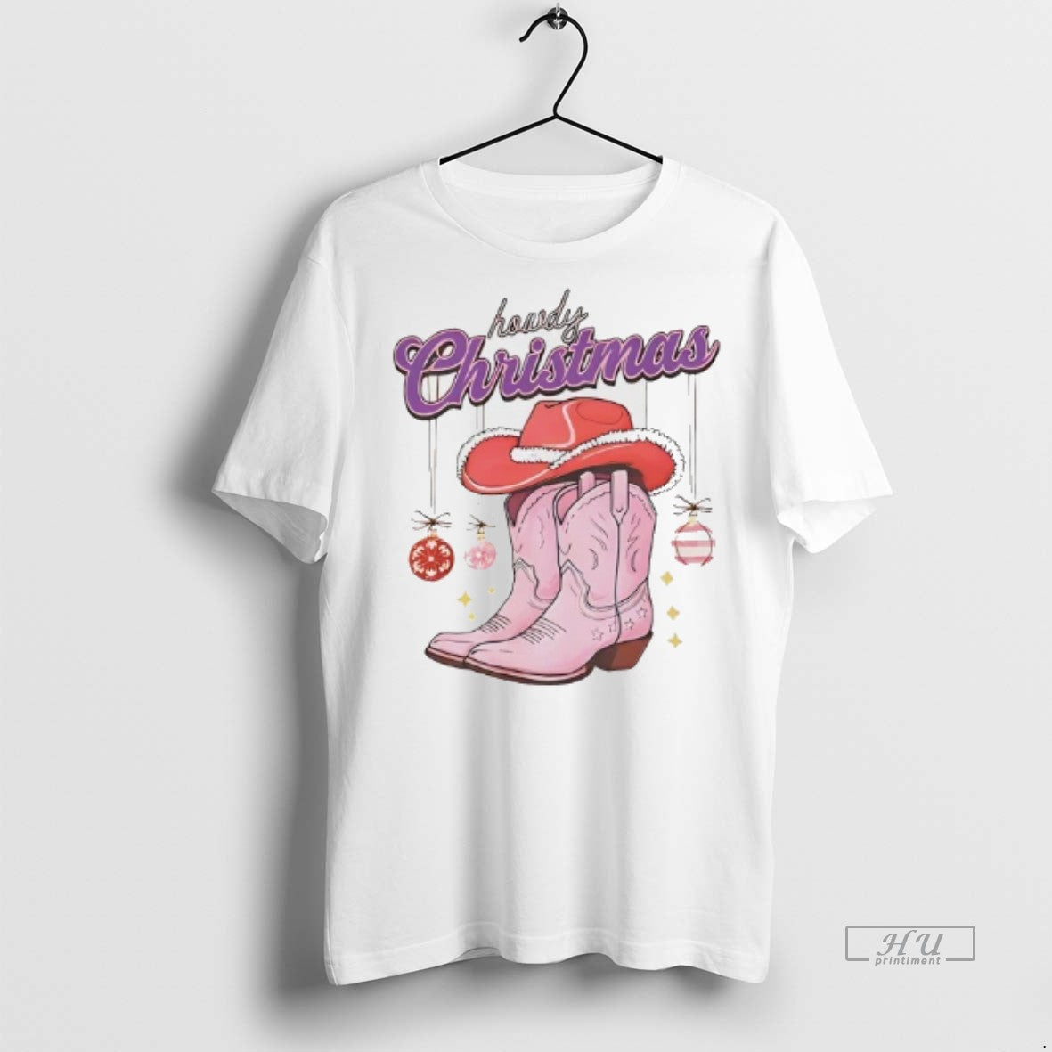 Officials Howdy Christmas Western Cowboy Hat Boots Tee Shirt Sweater