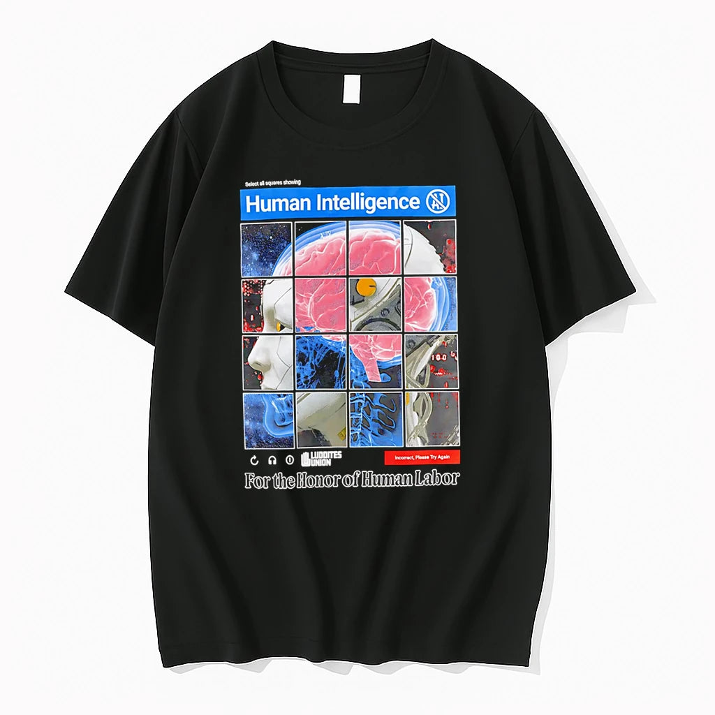 Officials Human Intelligence For The Honor Of Human Labor Luddites Union Premium T Shirt