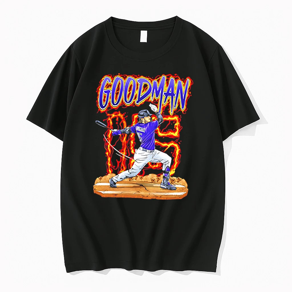 Officials Hunter Goodman Colorado Rockies 2026 Hand Drawn Artwork Tee T Shirt Sweater