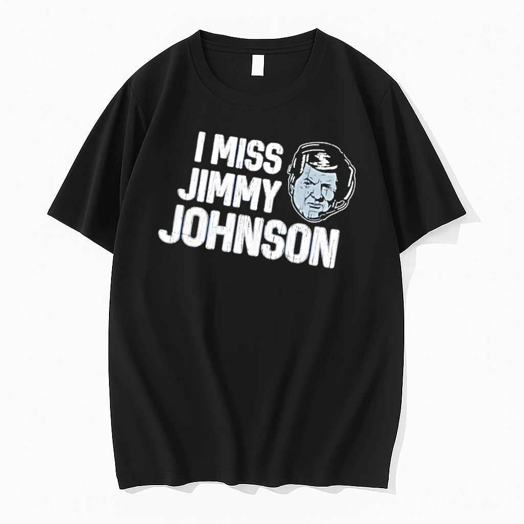 Officials I Miss Jimmy Johnson Headset Coach Head Caricature Distressed Mens T Shirt Sweater