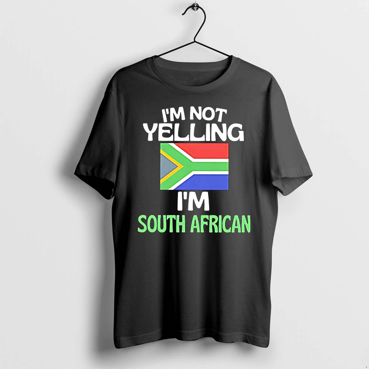 Officials I Am Not Yelling Im South African Flag Humor Premium T Shirt