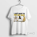 Officials I Just Want To Pet My Dog And Watch Murder Shows Premium T Shirts