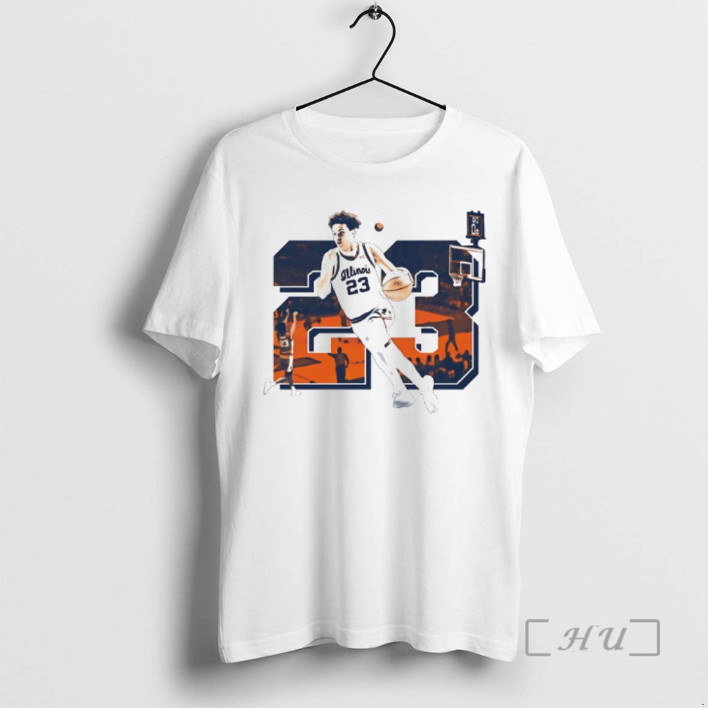 Officials Illinois Basketball Keaton Wagler No 23 Graphic