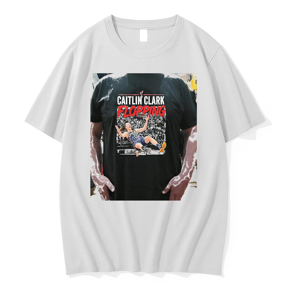 Officials Indiana Fever Caitlin Clark Flopping Portrait Premium T Shirt