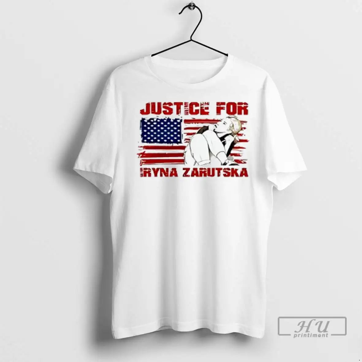 Officials Iryna Zarutska Justice For Her Usa Flag Graphic T Shirts