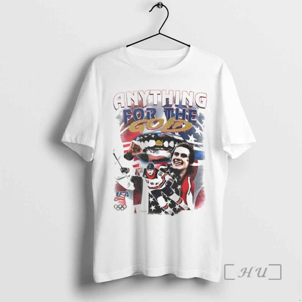 Officials Jack Hughes Usa Hockey Anything For The Gold American Flag Vintage Premium T Shirts