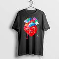 Officials Jack Off Jill Clear Hearts Grey Flowers T Shirt Sweater
