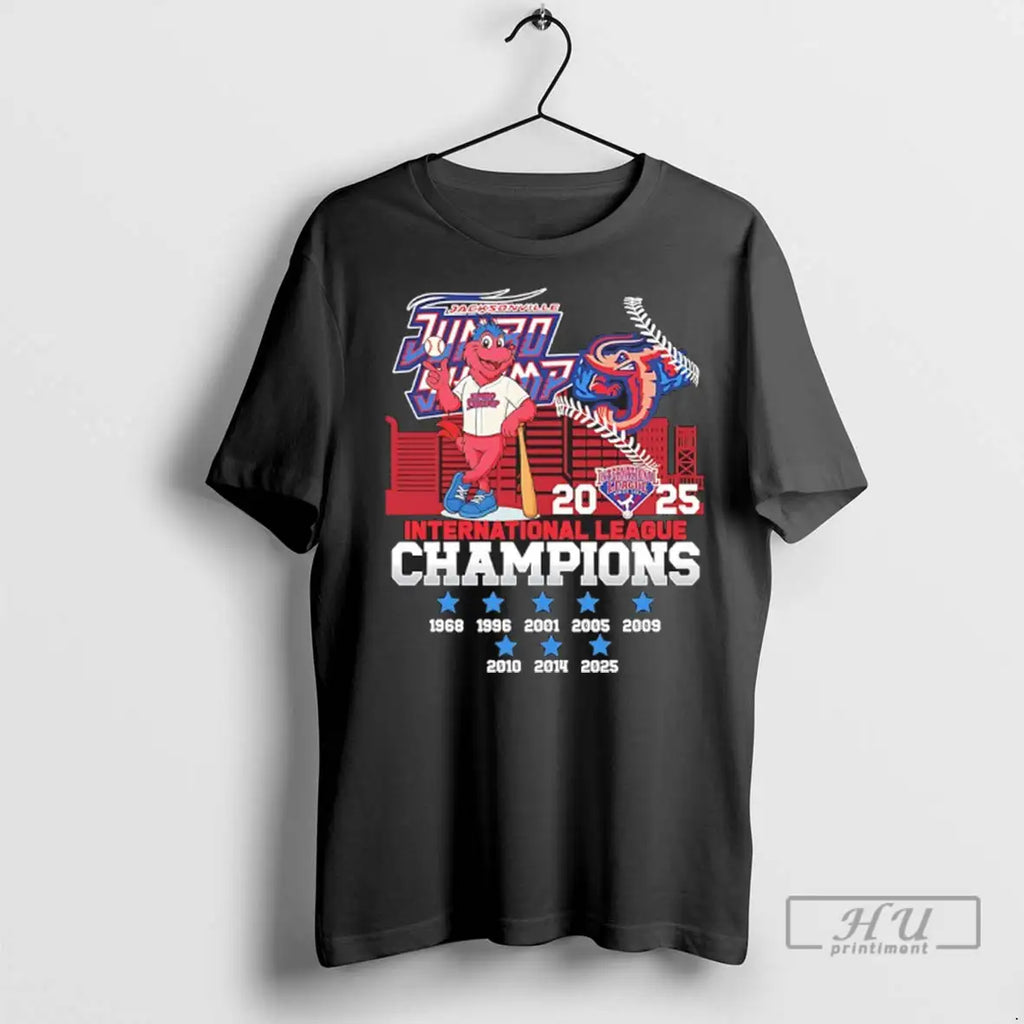 Officials Jacksonville Jumbo Shrimp 2025 International League 8x Champions Mascot T Shirts