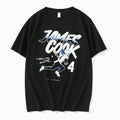 Officials James Cook 4 Running Football Player Stylized Lettering Mens Premium T Shirt