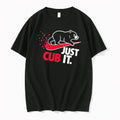 Officials Just Cub It Black Bear Walking On Disintegrating Red Swoosh Logo Mens