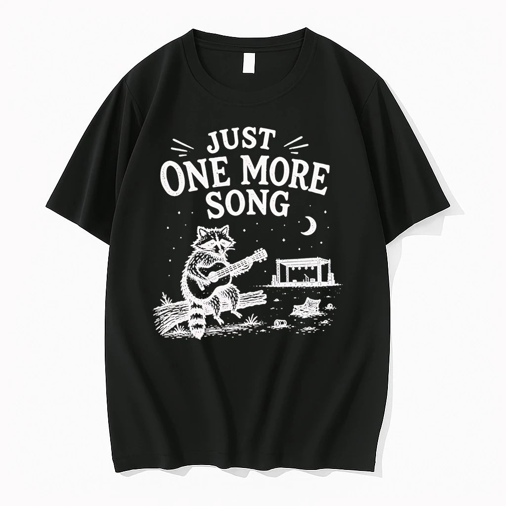 Officials Just One More Song Raccoon Playing Guitar T Shirt Sweater