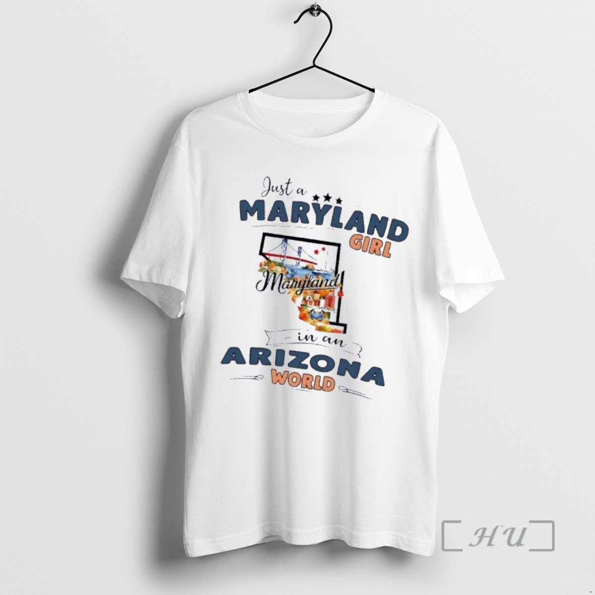 Officials Just A Maryland Girl Girl In A Arizona World Map Premium T Shirts Sweater