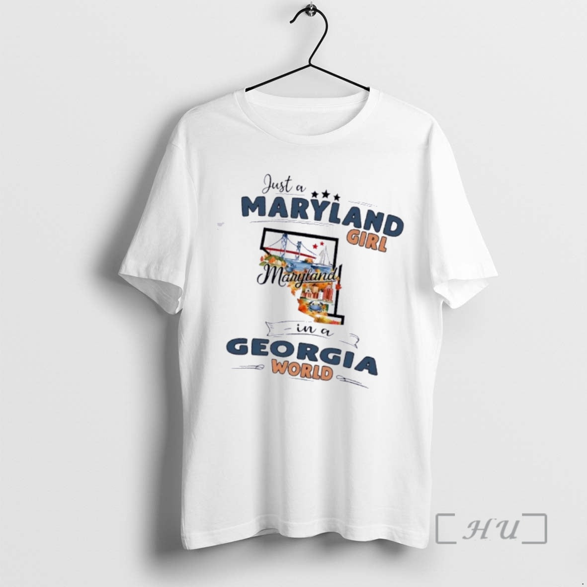 Officials Just A Maryland Girl Girl In A Georgi World Map Premium T Shirts Sweater