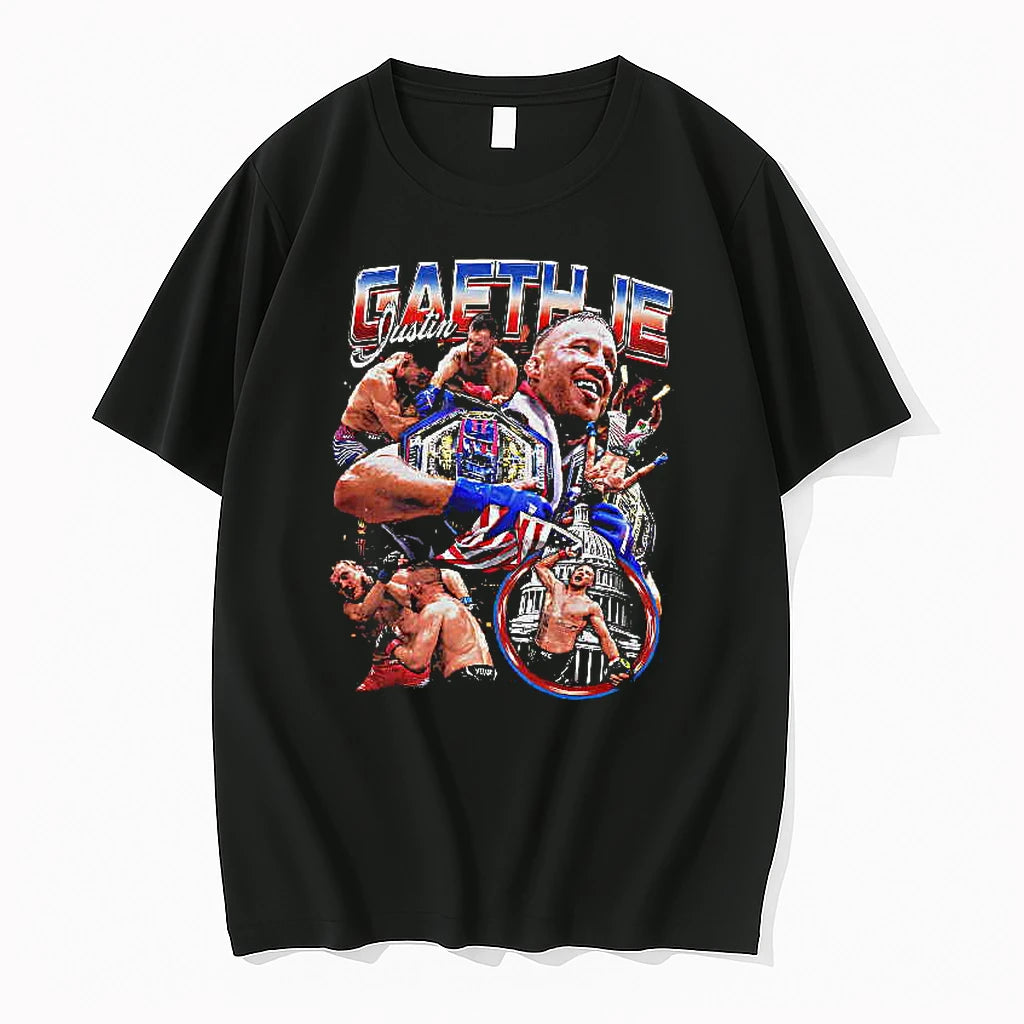 Officials Justin Gaethje Ufc Fighting Tribute Us Capitol Building Premium T Shirt