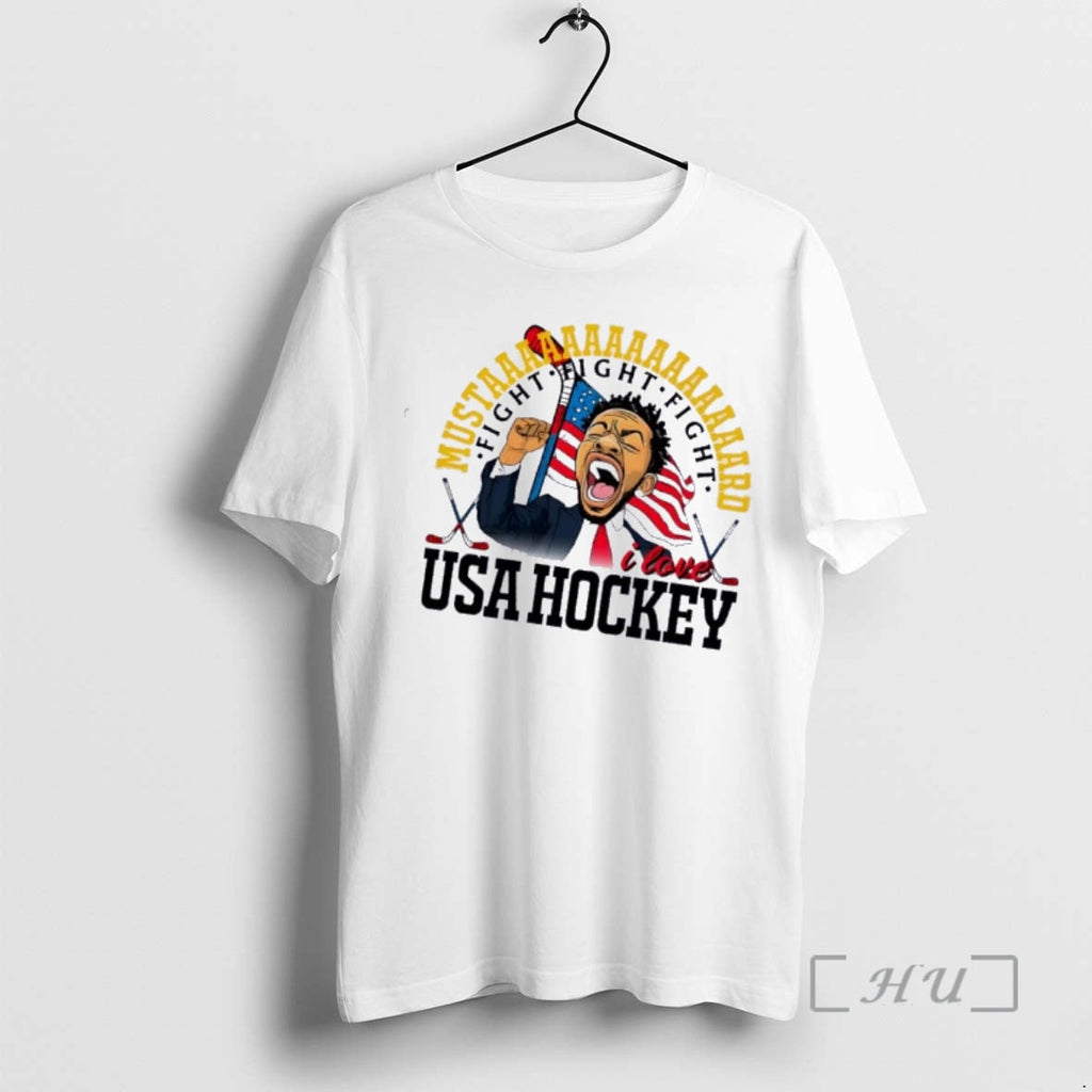 Officials Kendrick Lamar Mustard Fight Fight Fight I Love Usa Hockey Premium T Shirts Sweater