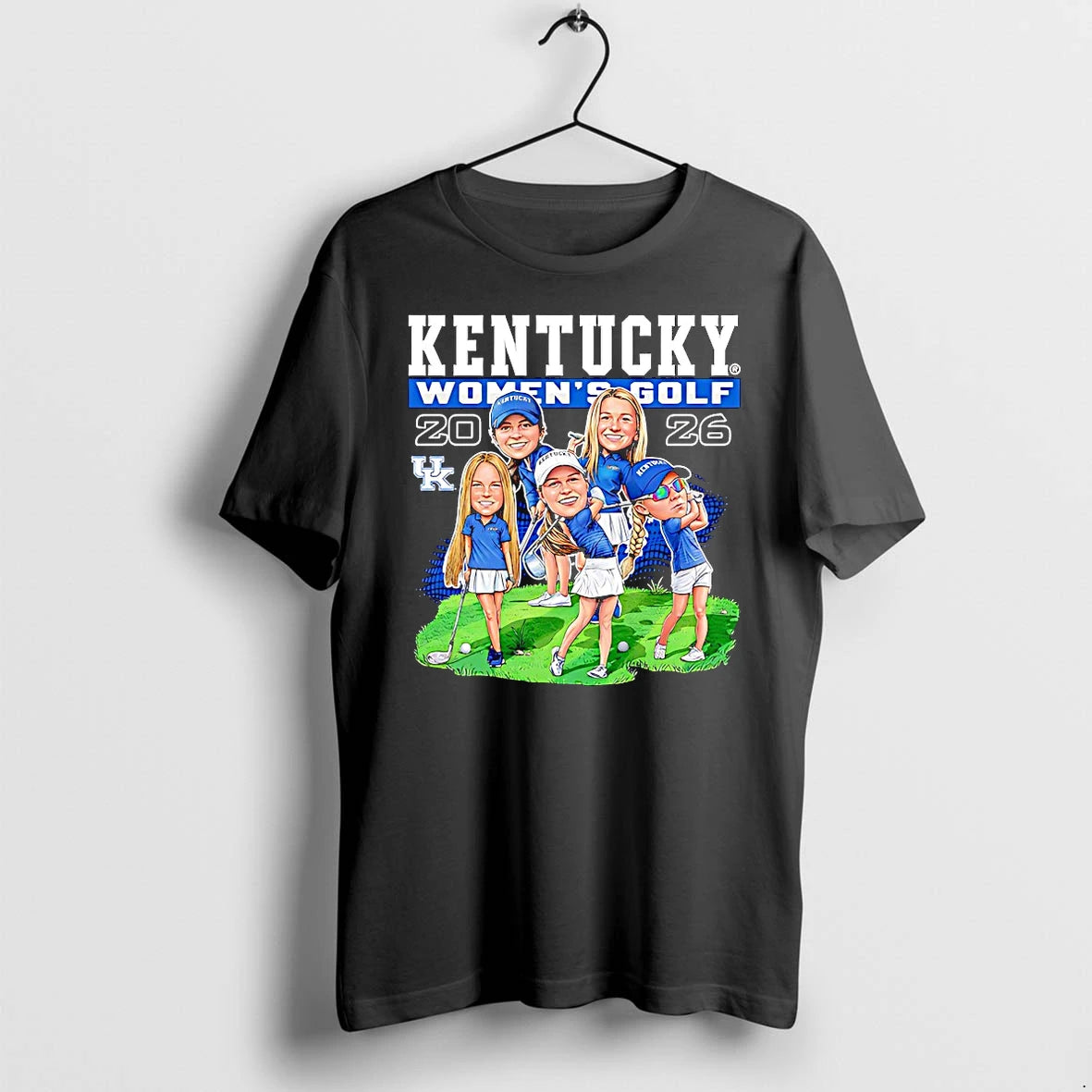 Officials Kentucky Wildcats Ncaa Womens Golf Team 2026 Caricature T Shirt Sweater