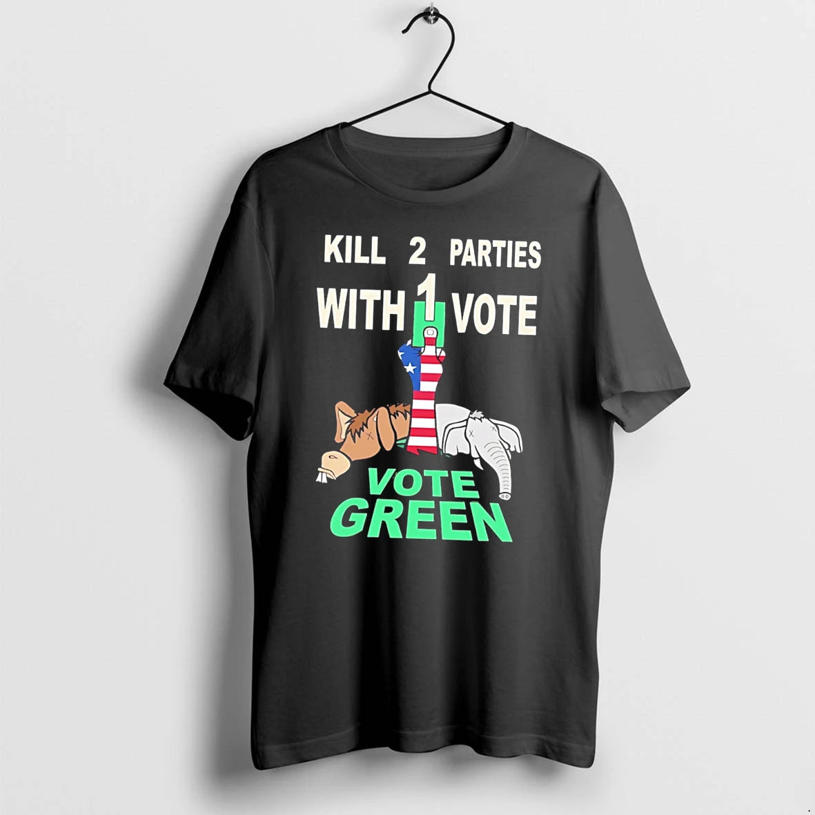 Officials Kill 2 Parties With 1 Vote Vote Green Political Tee Premium T Shirt