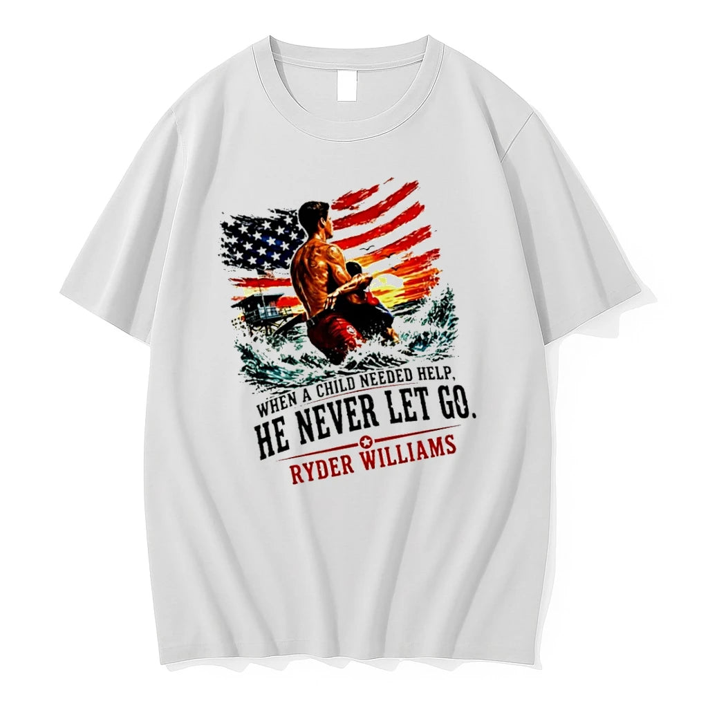 Officials Lifeguard Dad American Flag When A Child Needed Help Premium T Shirt