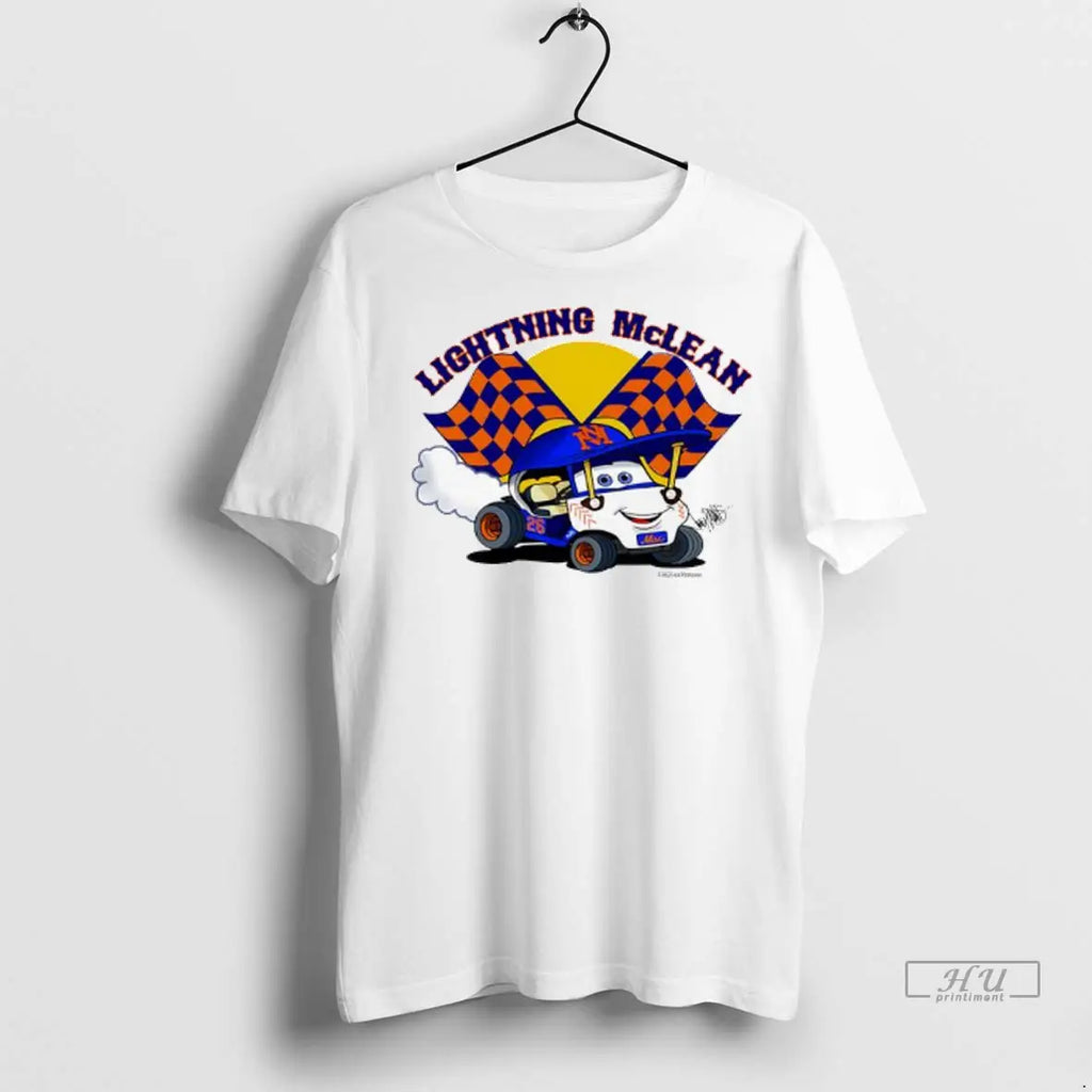 Officials Lightning Mclean New York Mets Mac Number 26 Golf Cart Ladies T Shirts