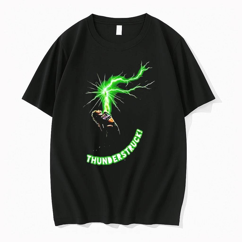 Officials Lizzy Rain Thunderstruck Green Lightning T Shirt Sweater