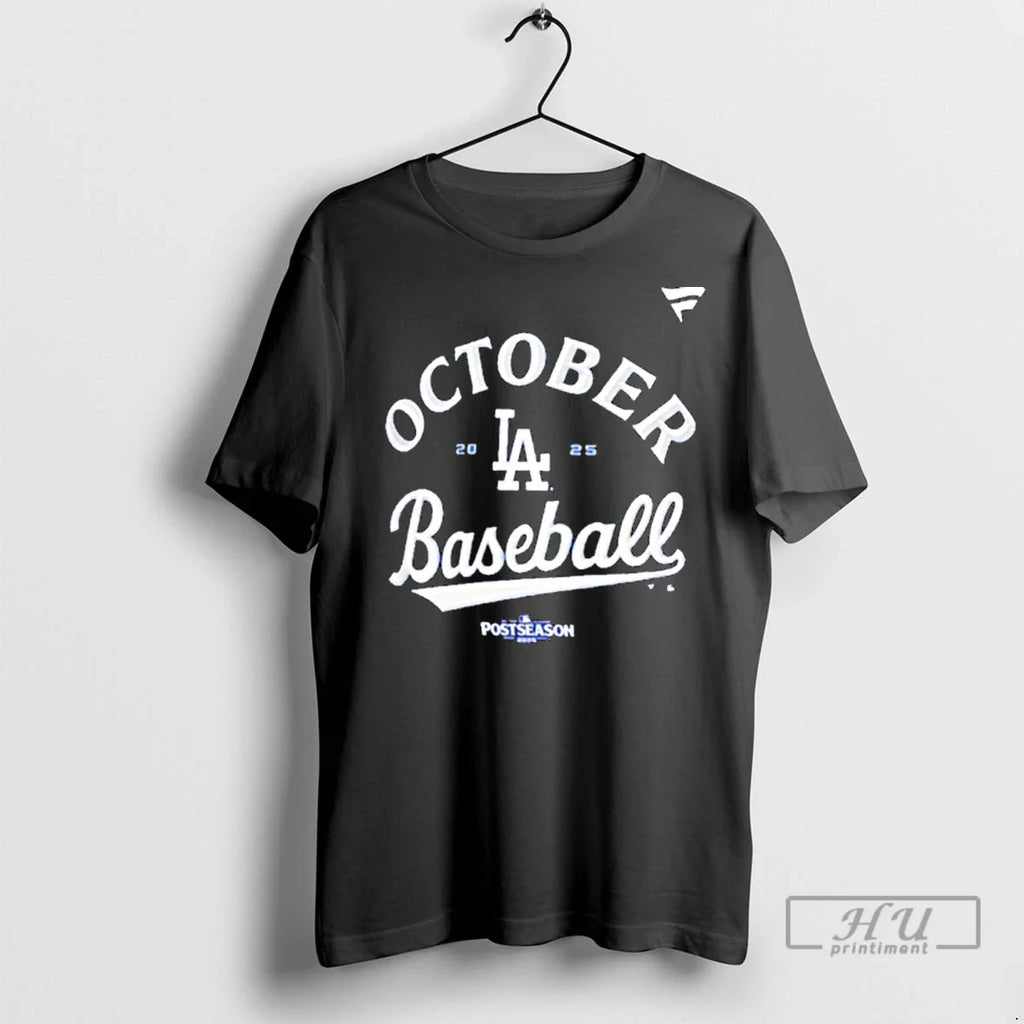 Officials Los Angeles Dodgers October Baseball Nl Wild Card Winner T Shirts