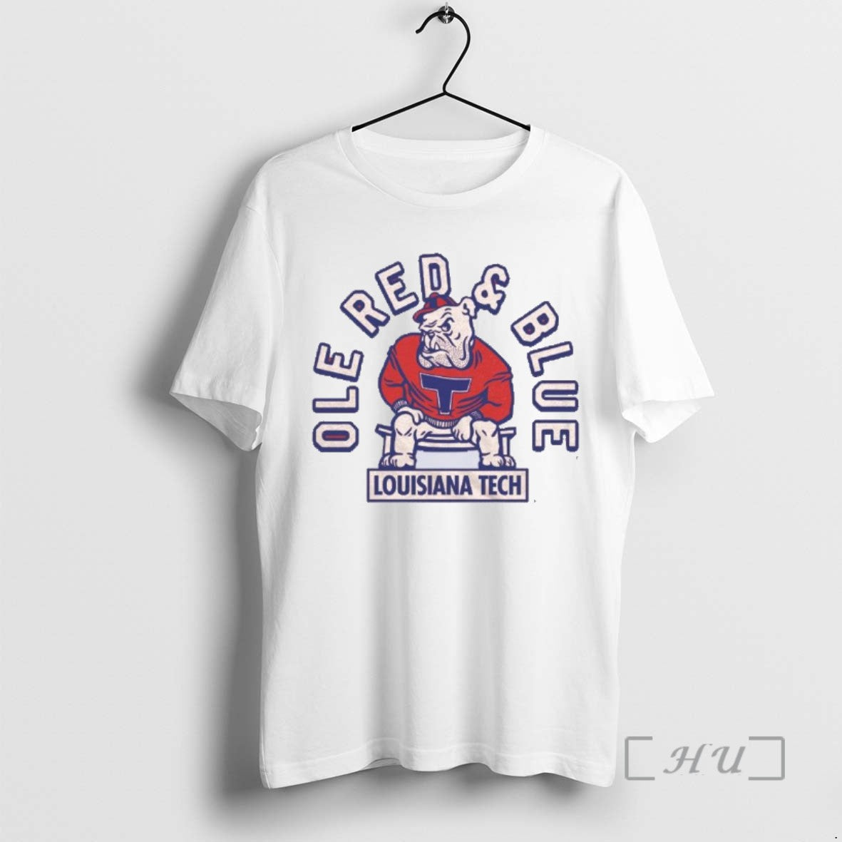 Officials Louisiana Tech Ole Red And Blue Vintage Tee Shirt Sweater