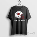 Officials Louisville Cardinals For The Ville Mascot Helmet Double Sided Graphic T Shirt Sweater