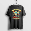 Officials Low Battery But Still Trying Cute Robot Premium T Shirt