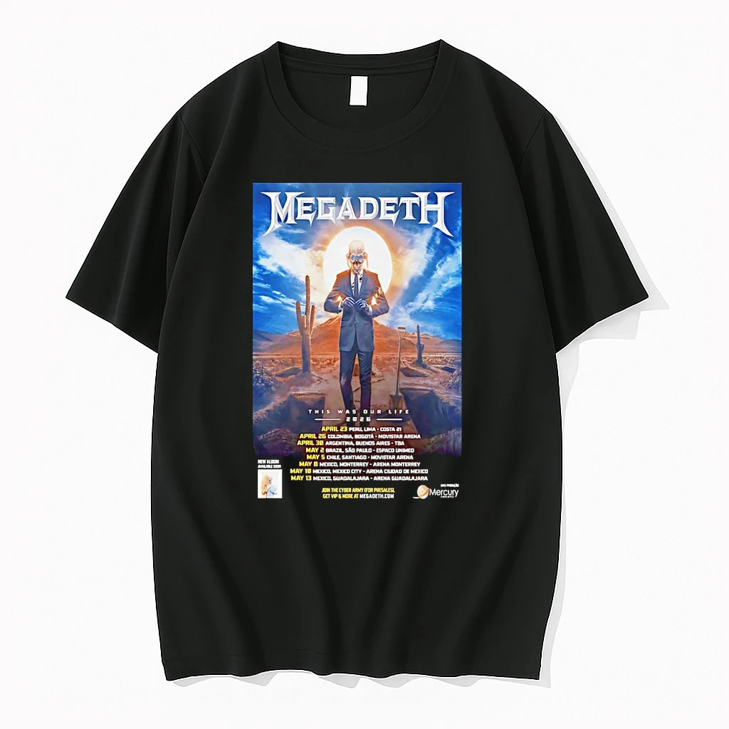 Officials Megadeth This Was Our Life Tour 2026 T Shirt Sweater