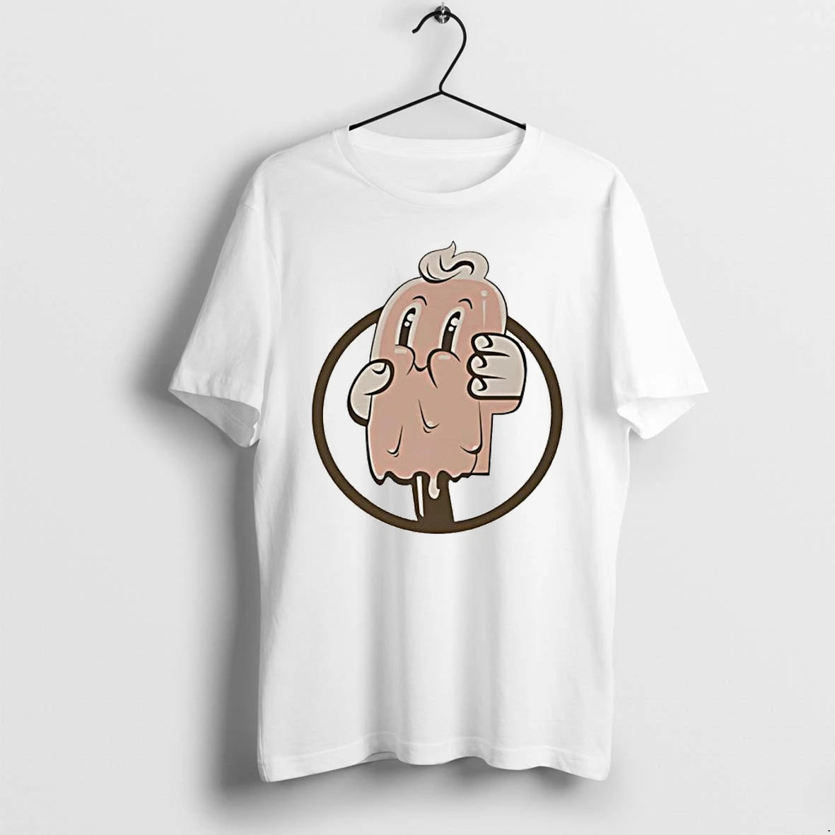 Officials Melting Popsicle Character Mascot Cartoon Premium T Shirt