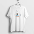 Officials Miami Marlins Logo Skull Bat Crossed Baseball White Mens Premium T Shirt
